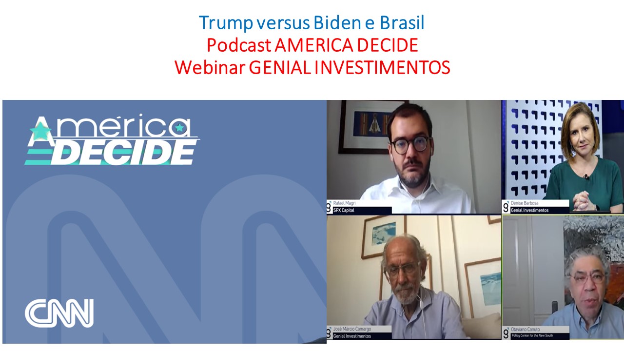 Read more about the article Trump versus Biden e Brasil – Podcast AMERICA DECIDE e Webinar GENIAL INVESTIMENTOS