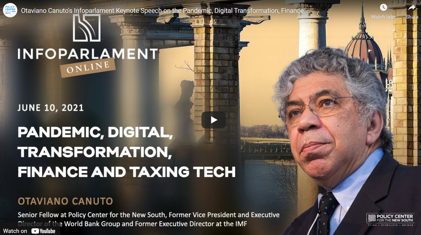 Read more about the article Otaviano Canuto’s Infoparlament Keynote Speech on the Pandemic, Digital Transformation, Finance, and Taxing Tech